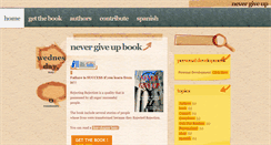 Desktop Screenshot of nevergiveupbook.blogspot.com