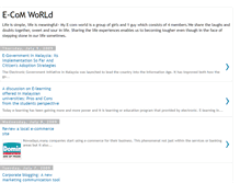 Tablet Screenshot of myecomworld.blogspot.com