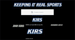 Desktop Screenshot of keepingitrealsports.blogspot.com