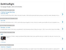 Tablet Screenshot of dowriteright.blogspot.com