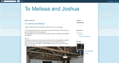 Desktop Screenshot of melissaandjoshua.blogspot.com