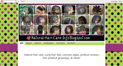 Desktop Screenshot of natural-hair-care-info.blogspot.com