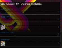 Tablet Screenshot of generacion50literaturahonduras.blogspot.com