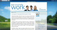 Desktop Screenshot of ourworldofwork.blogspot.com