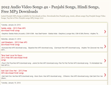 Tablet Screenshot of latestaudiovideosongs4u.blogspot.com