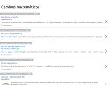 Tablet Screenshot of caminomatematico.blogspot.com