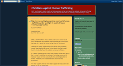 Desktop Screenshot of christiansagainsthumantrafficking.blogspot.com