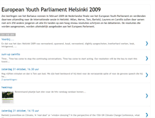 Tablet Screenshot of europeanyouthparliamenthelsinki2009.blogspot.com