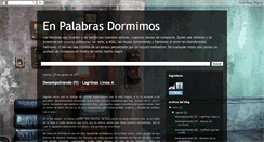 Desktop Screenshot of enpalabrasdormimos.blogspot.com