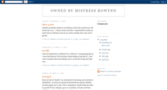 Desktop Screenshot of ownedbymistressrowynn.blogspot.com