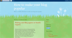 Desktop Screenshot of makeyourblogpopular.blogspot.com