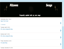 Tablet Screenshot of mikeeessongs.blogspot.com