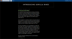 Desktop Screenshot of gorillabikes.blogspot.com