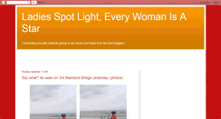 Desktop Screenshot of ladiesspotlight.blogspot.com