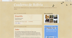 Desktop Screenshot of cuadernodebolivia.blogspot.com