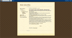 Desktop Screenshot of maleinfertilityproblems.blogspot.com