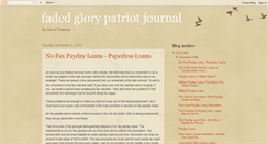 Desktop Screenshot of fadedglorypatriotjournal.blogspot.com