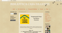 Desktop Screenshot of bibliotecacasadagente.blogspot.com