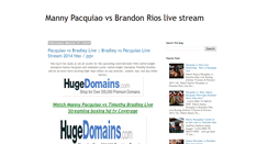 Desktop Screenshot of mannypacquiaovsbrandonrioslive2013hdq.blogspot.com