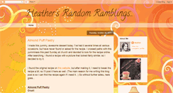 Desktop Screenshot of heathers-random-ramblings.blogspot.com