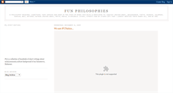 Desktop Screenshot of fun-philosophies.blogspot.com