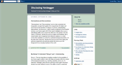 Desktop Screenshot of disclosingheidegger.blogspot.com