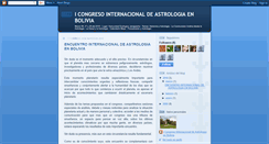 Desktop Screenshot of congresodeastrologiabolivia.blogspot.com