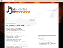 Tablet Screenshot of les-paroles-de-chansons.blogspot.com