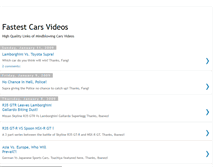 Tablet Screenshot of fastestcarsvideos.blogspot.com