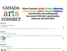 Tablet Screenshot of canada-arts-connect.blogspot.com