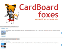 Tablet Screenshot of cardboardfoxes.blogspot.com