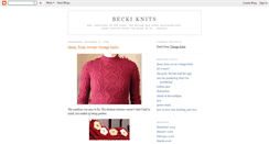 Desktop Screenshot of beckiknits.blogspot.com