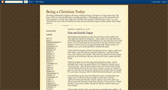 Desktop Screenshot of beingchristiantoday.blogspot.com