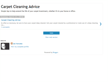 Tablet Screenshot of carpetcleaningadvice.blogspot.com