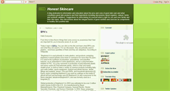 Desktop Screenshot of honestskincare.blogspot.com