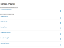 Tablet Screenshot of koreanmodles.blogspot.com