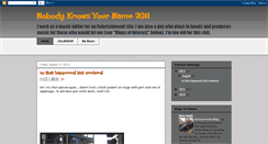 Desktop Screenshot of nobodyknowsyourname2011.blogspot.com