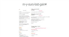 Desktop Screenshot of m-y-ours-lost-gain.blogspot.com