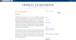 Desktop Screenshot of crosleycdrecorder.blogspot.com