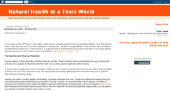 Desktop Screenshot of naturalhealthinatoxicworld.blogspot.com