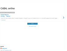 Tablet Screenshot of cabal-online-help.blogspot.com