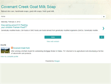 Tablet Screenshot of covenantcreekgoatmilksoap.blogspot.com