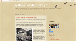 Desktop Screenshot of abookorjeopardy.blogspot.com