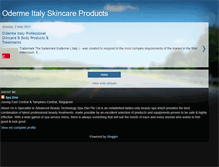 Tablet Screenshot of odermeskincare.blogspot.com