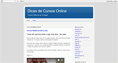 Desktop Screenshot of dicasdecursosonline.blogspot.com