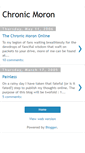 Mobile Screenshot of chronicmoron.blogspot.com
