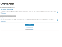 Tablet Screenshot of chronicmoron.blogspot.com