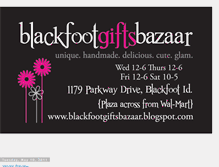 Tablet Screenshot of blackfootgiftsbazaar.blogspot.com
