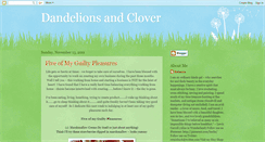 Desktop Screenshot of dandelionsandclover.blogspot.com