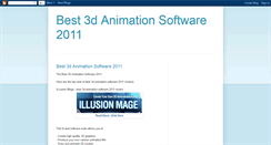 Desktop Screenshot of best3danimationsoftware2011.blogspot.com